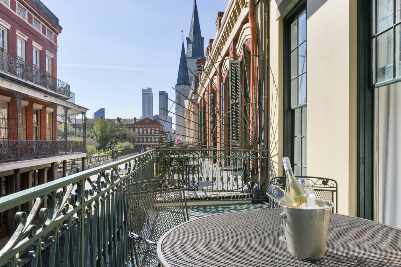 Balcony Shot with Jackson Square from Room 218